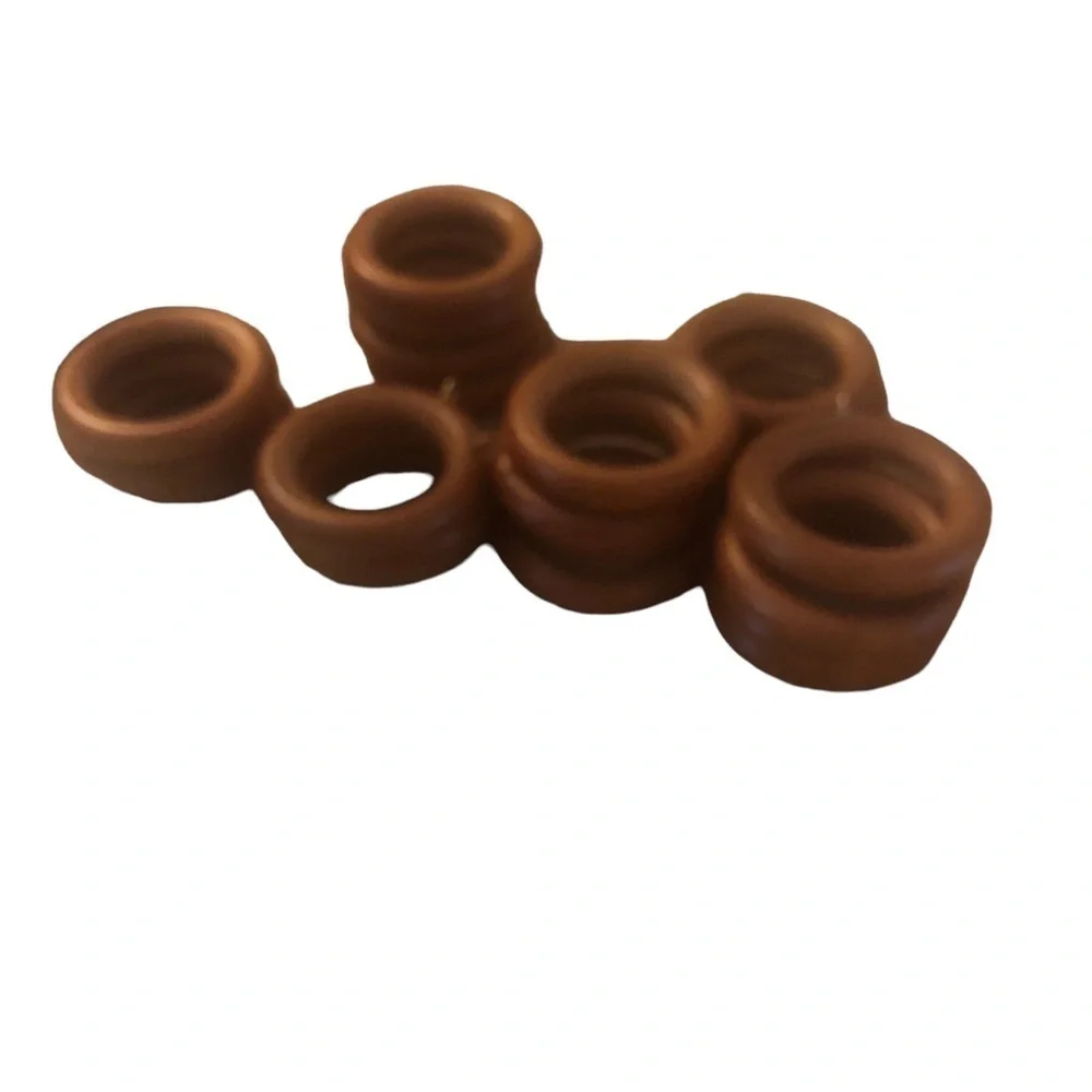 Curtain Rings With Clips Vintage Faux Wood Brown 2” 21 Pieces Home Decorating